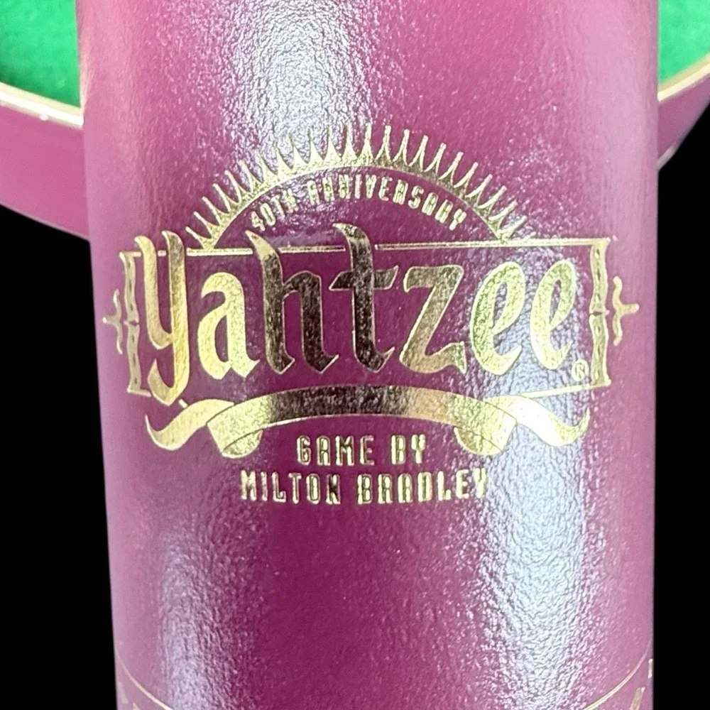 1995 Yahtzee 40th Anniversary‎ Edition Replacement Parts 2 Dice Pencil Token Cup